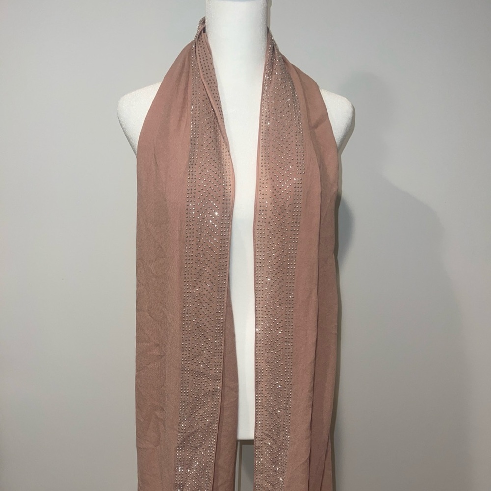 NWT Jessica McClintock Wide Galaxy Multi Stone Embellished Shawl 74 x 24